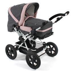 Chic 4 Baby Kombi-Kinderwagen Viva inkl. 3 in 1 Tragetasche Melange rosa