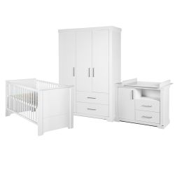 Roba Zimmerset Maxi Kombi-Bett 70x140cm Wickelkommode & Schrank 3-türig
