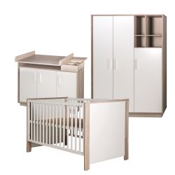Roba Kinderzimmer - Set OLAF 3 - teilig Dekor Luna Elm / Front weiß
