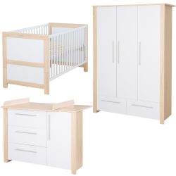 Roba Zimmerset Matilda Baby-/Kinderbett 70x140 Schrank & Wickelkommode