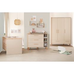 roba Babyzimmer Set Jil Bett Wickelkommode Schrank Cashmere / Chestnut