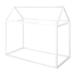 roba Montessori Hausbett 70x140 cm Kinderbett Massivholz Weiß