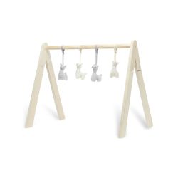 Jollein Holz Babygym mit Spielzeug zum abnehmen Spielzeug Figuren Lama