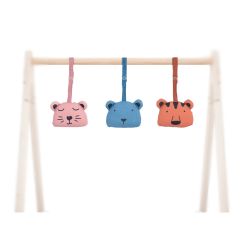 Jollein Spielzeug für Babygym 3er Set Model A Animal club rouge