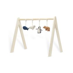 Jollein Holz Babygym mit Spielzeug zum abnehmen Spielzeug Figuren Polar