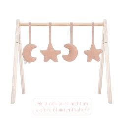 Jollein Spielfiguren Spielzeug 4 Stück für Babygym Spieltrapez Moon pale pink