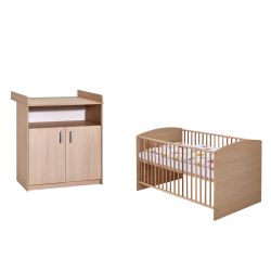 Schardt Classic Buche Sparangebot Kinderbett u. Wickelkommode