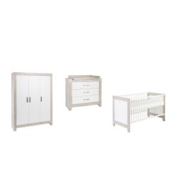 Schardt Kinderzimmer Nordic Halifax 4-teilig mit 3-türigen Kleiderschrank