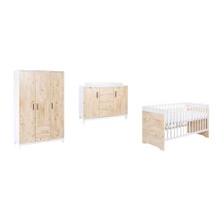 Schardt Kinderzimmer Timber Pinie 4-teilig mit 3-türigen Kleiderschrank