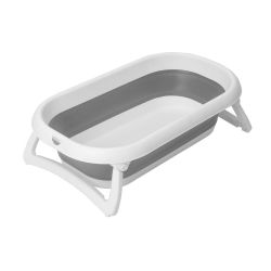Rotho Baby Badewanne 2 go Faltwanne stone grey/white
