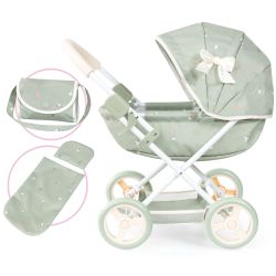 Bayer Design Puppenwagen Cosy mit Wickeltasche grün Blumen Schleife