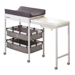 Roba Baby-Pool 1272 Bade-Wickel-Kombination Rock Star Baby grau lackiert