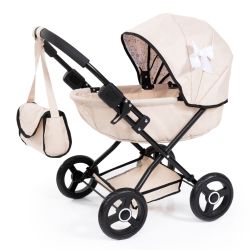 Bayer Design Puppenwagen Cosy mit Wickeltasche beige Herzchen Schleife