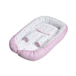 Schardt Babynest Kuschelnest Nestchen 90x50 cm Herzchen rosa 