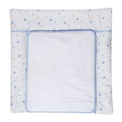 Schardt Wickelauflage 80x75 cm mit Frotteebezug, Herzchen blau