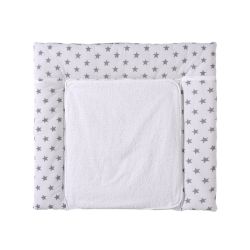 Schardt Wickelauflage 80x75 cm mit Frotteebezug, Big Stars grey