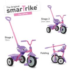 smarTrike Folding Fun Dreirad klappbar 15-36 Monate lila-pink