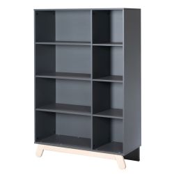 Roba Spielregal Jara 8 offene Fächer Füße aus Buche-Echtholz Anthrazit