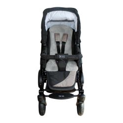 Heitmann Lammfell - Auflage für Kinderwagen Babywanne ca. 77x35 cm grau