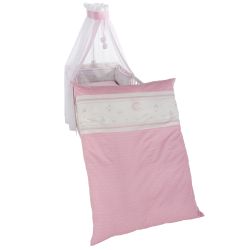 Roba Himmelset/Bettset Kinderbettgarnitur 4-teilig Glücksengel rosa
