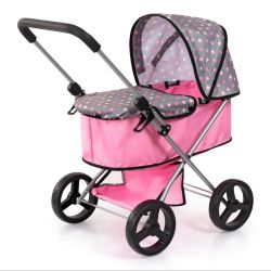 Bayer Design Puppenwagen Go Punkte rosa grau