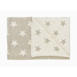 Schardt Baby Kuscheldecke Babydecke Big Star 95x120 cm, melange beige