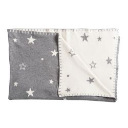 Schardt Baby Kuscheldecke Babydecke Sternchen 95x120 cm, grau