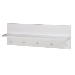 Roba Wandgarderobe lichtgrau für Baby- & Kinderzimmer 1 Ablage & 5 Haken