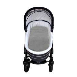 Heitmann Lammfelleinlage für Kinderwagen Lammfell ca.73x33cm grau