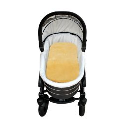 Heitmann Lammfelleinlage für Kinderwagen Lammfell ca.73x33cm gold beige