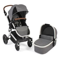 Chic 4 Baby Kombi-Kinderwagen Passo Melange grau-weiß