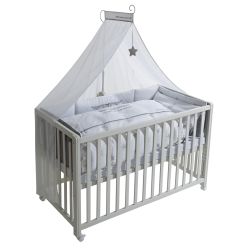 Roba Room Bed Kinderbett Beistellbett Rockstar Baby 2 60x120 weiß lackiert