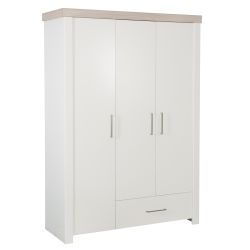Roba Schrank Lucy 3-trg Korpus weiß Kranz in Luna Elm