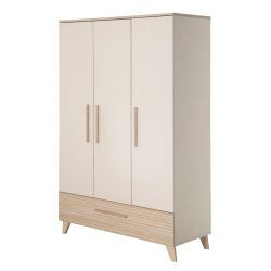 roba Kinderkleiderschrank 3-türig Sidney Schrank Beige / Dekor Eiche