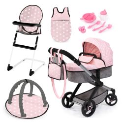 Bayer Design Kombi-Puppenwagen Xeo Deluxe Set Sterne rosa