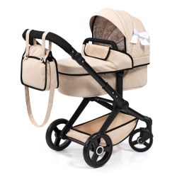 Bayer Design Kombi-Puppenwagen Xeo beige Schleife Wickeltasche