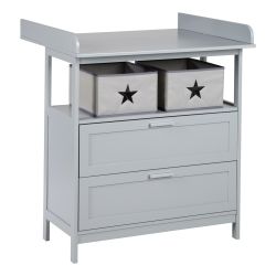 Roba Wickelkommode Hamburg Ansatz 2 Schubladen 2 Boxen grau