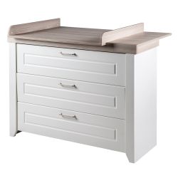 Roba Wickelkommode Felicia mit Wickelansatz Soft-Close 3 Schubladen