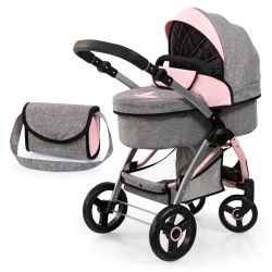 Bayer Design Kombi-Puppenwagen City Max grau rosa Schmetterling