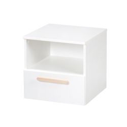 Roba Nachttisch Clara 1 Schublade 1 offenes Fach Weiß 45 x 45 x 41,5 cm