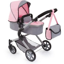 Bayer Design Puppenwagen City Neo grau/rosa