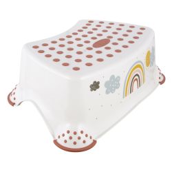 Keeeper Tritthocker mit anti-rutsch-funktion rainbow white