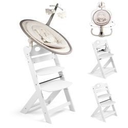 BabyGo Homey Set Hochstuhl Family mit Babywippe beige/ white