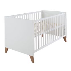 roba Babybett Ole 70x140 cm Mitwachsend Umbaubar Holz weiß lackiert