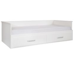 Roba Tagesbett Moritz zum Doppelbett ausziehbar weiß 2 Schubladen