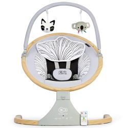 Kinderkraft 2 in 1 Wippe elektrischer Wippbouncer LUMI wooden