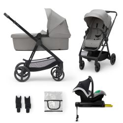 Kinderkraft Kombikinderwagen Newly 4in1 ink Autositz & Isofix Moonlight Grey