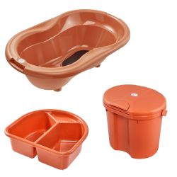 Rotho Badewannenset TOP 3-TEILIG (Wanne, Schüssel, Eimer) langoustino