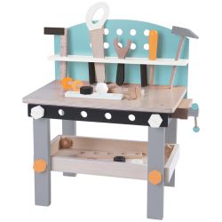 Bayer Chic 2000 Kinder Werkbank aus Holz mit Zubehör