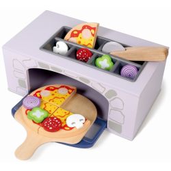 Bayer Chic 2000 Kinder Pizzaofen aus Holz mit Zubehör